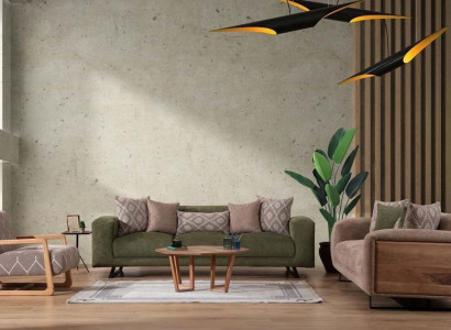 Stylish living room seating furniture designer sofa set four seater armchair